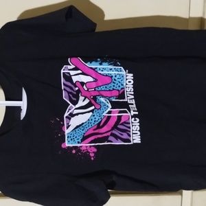 Short sleeve black MTV t shirt